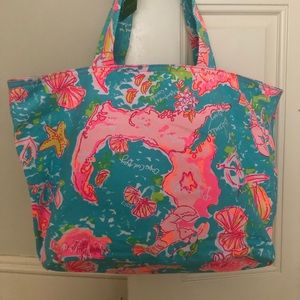 Lily Pulitzer printed canvas bag